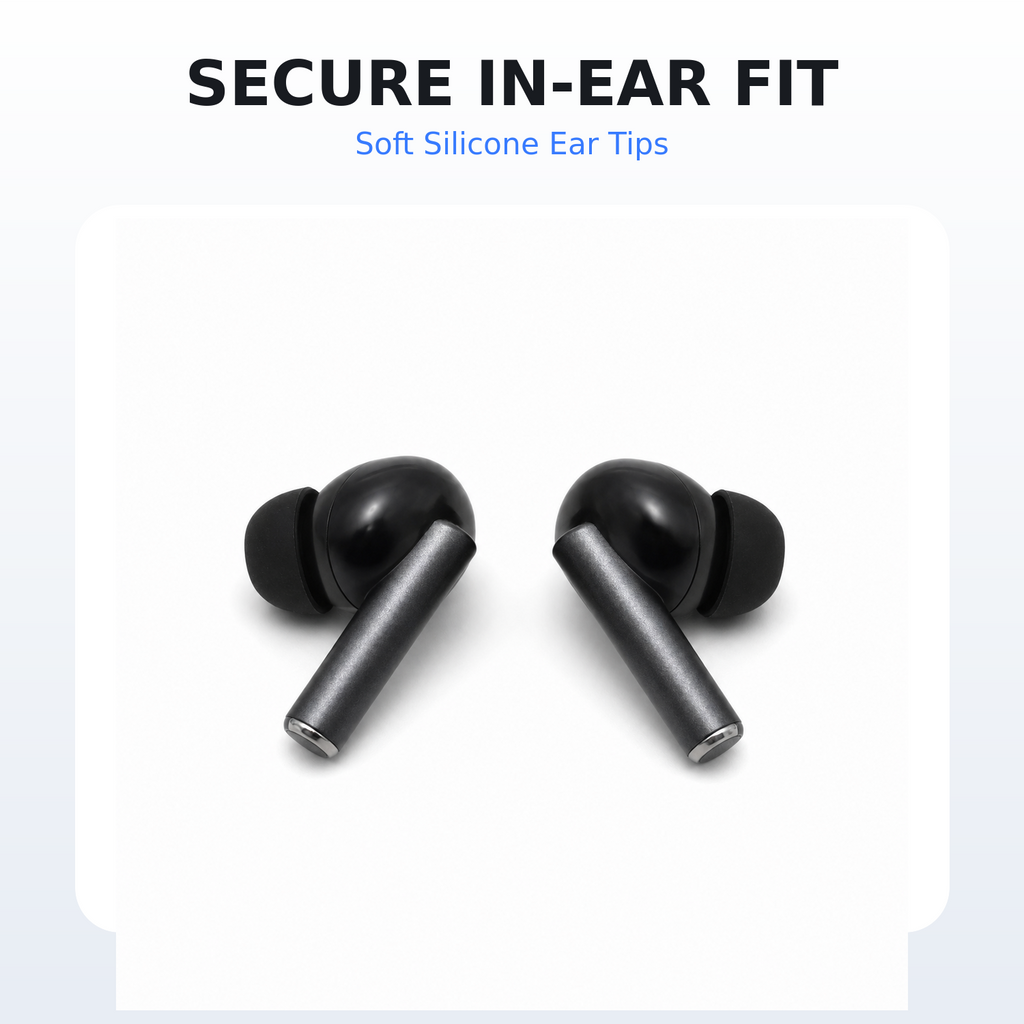 HANVORA True Wireless Bluetooth Earbuds | TWS In-Ear Earphones with Charging Case | HD Stereo Sound | Deep Bass | Touch Control | Built-in Mic | Wireless Earbuds for Music, Calls, Gaming & Workouts