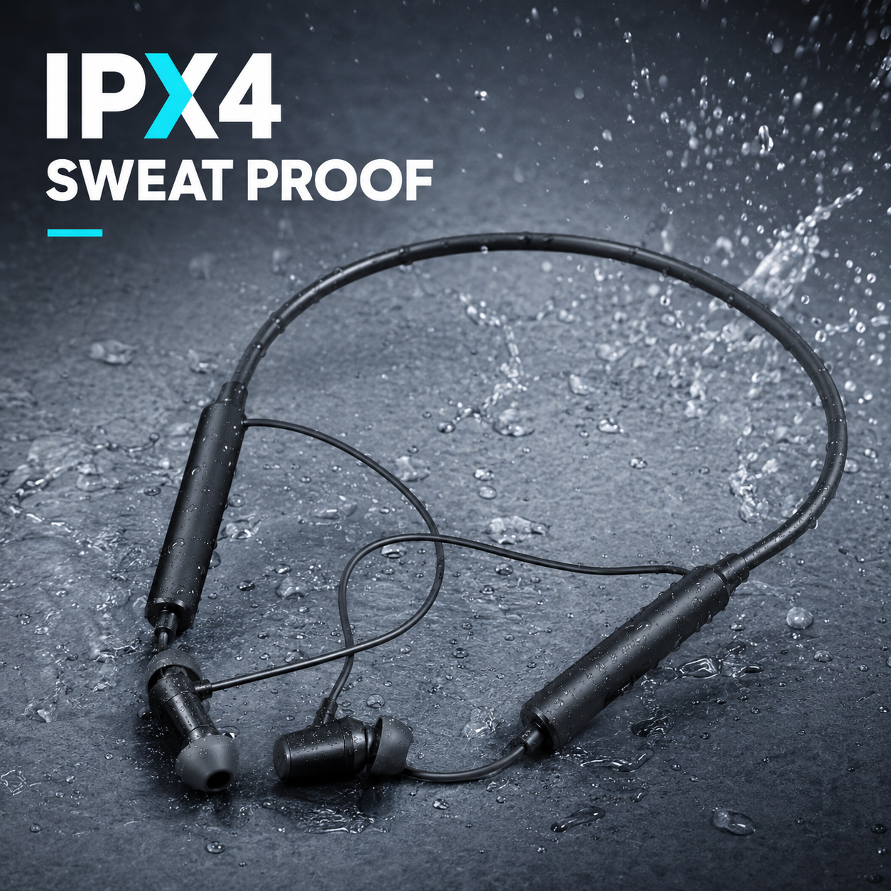 HANVORA Wireless Bluetooth Neckband Earphones | Bluetooth 5.0 | 11.2mm Bass Boost Driver | Up to 40 Hours Playback | IPX4 Sweat Resistant | Built-in Mic | Magnetic Earbuds for Music, Calls & Workouts