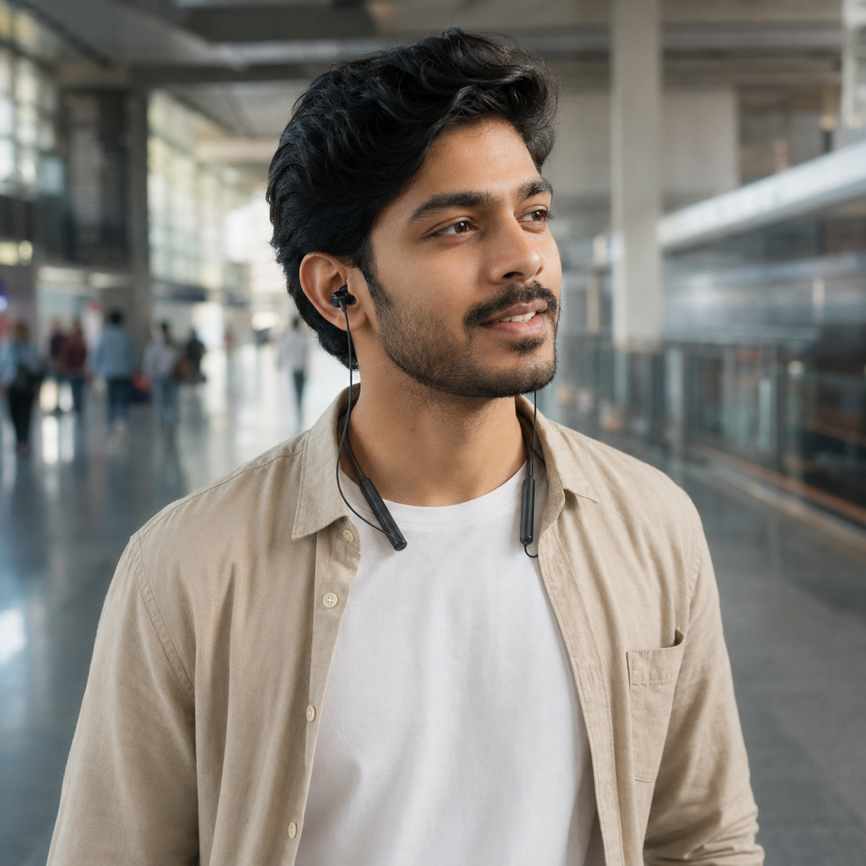 HANVORA Wireless Bluetooth Neckband Earphones | Bluetooth 5.0 | 11.2mm Bass Boost Driver | Up to 40 Hours Playback | IPX4 Sweat Resistant | Built-in Mic | Magnetic Earbuds for Music, Calls & Workouts