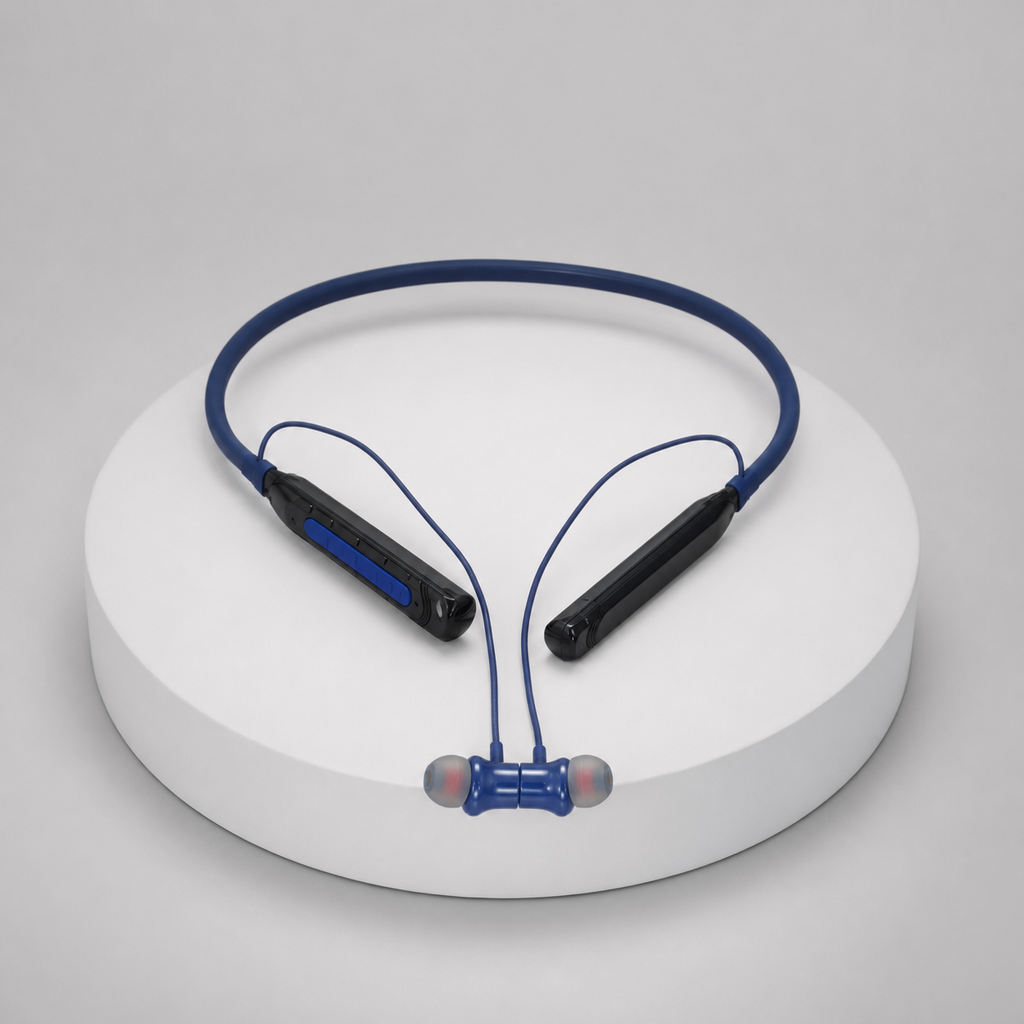 HANVORA Wireless Bluetooth Neckband Earphones | 10mm Dynamic Drivers | Deep Bass Stereo Sound | Built-in Mic | Magnetic Earbuds | Sweat-Resistant Neckband Headset for Music, Calls & Workouts