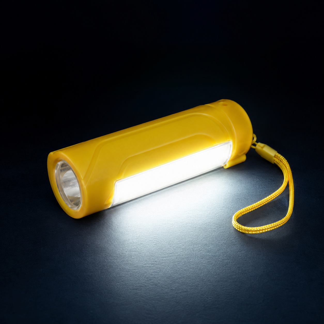 HANVORA Rechargeable LED Emergency Torch Light | 2000mAh Battery | Up to 10 Hours Front Light | Side COB Light | Portable Handheld Flashlight for Home, Camping & Power Cuts