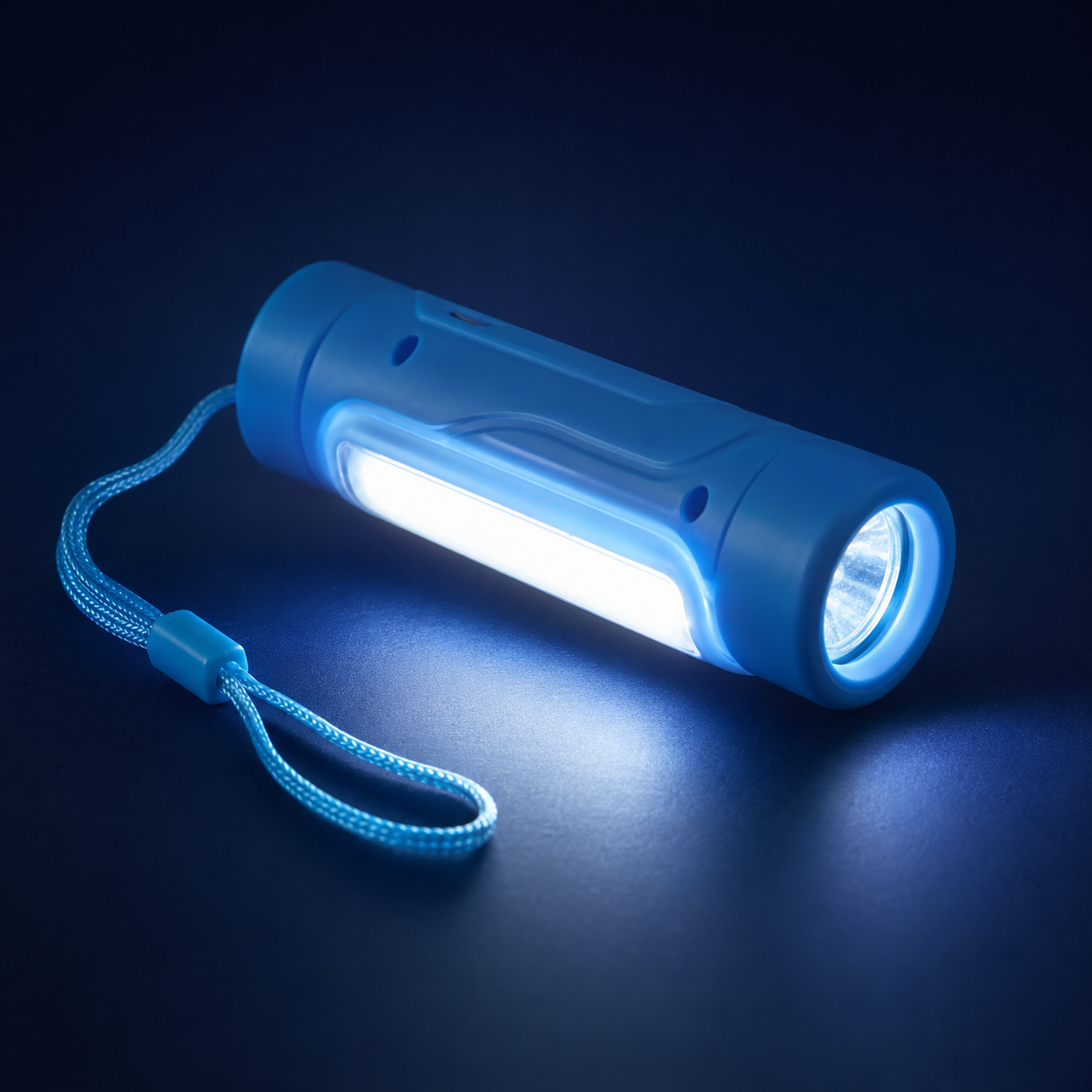 HANVORA Rechargeable LED Emergency Torch Light | 2000mAh Battery | Up to 10 Hours Front Light | Side COB Light | Portable Handheld Flashlight for Home, Camping & Power Cuts