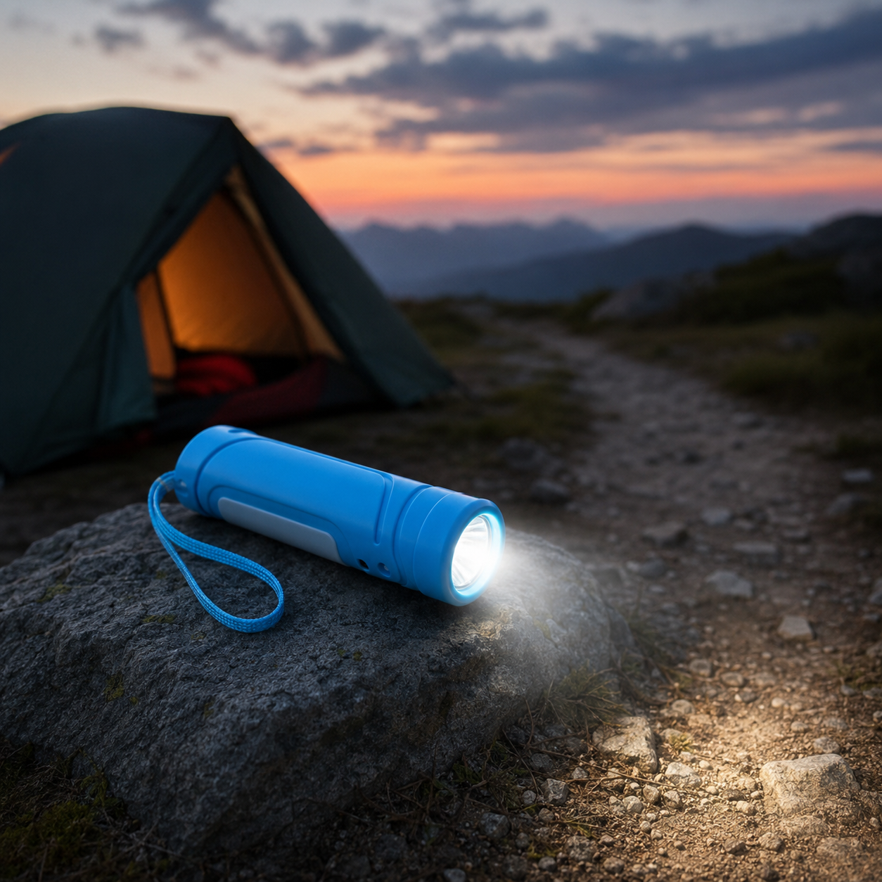 HANVORA Rechargeable LED Emergency Torch Light | 2000mAh Battery | Up to 10 Hours Front Light | Side COB Light | Portable Handheld Flashlight for Home, Camping & Power Cuts