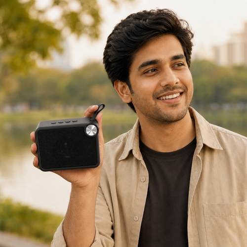 HANVORA Portable Wireless Bluetooth Speaker | Deep Bass Stereo Sound | Type-C Fast Charging | USB & TF Card Support | Bluetooth Speaker with Volume Control | Built-in Rechargeable Battery for Home, Travel & Outdoor