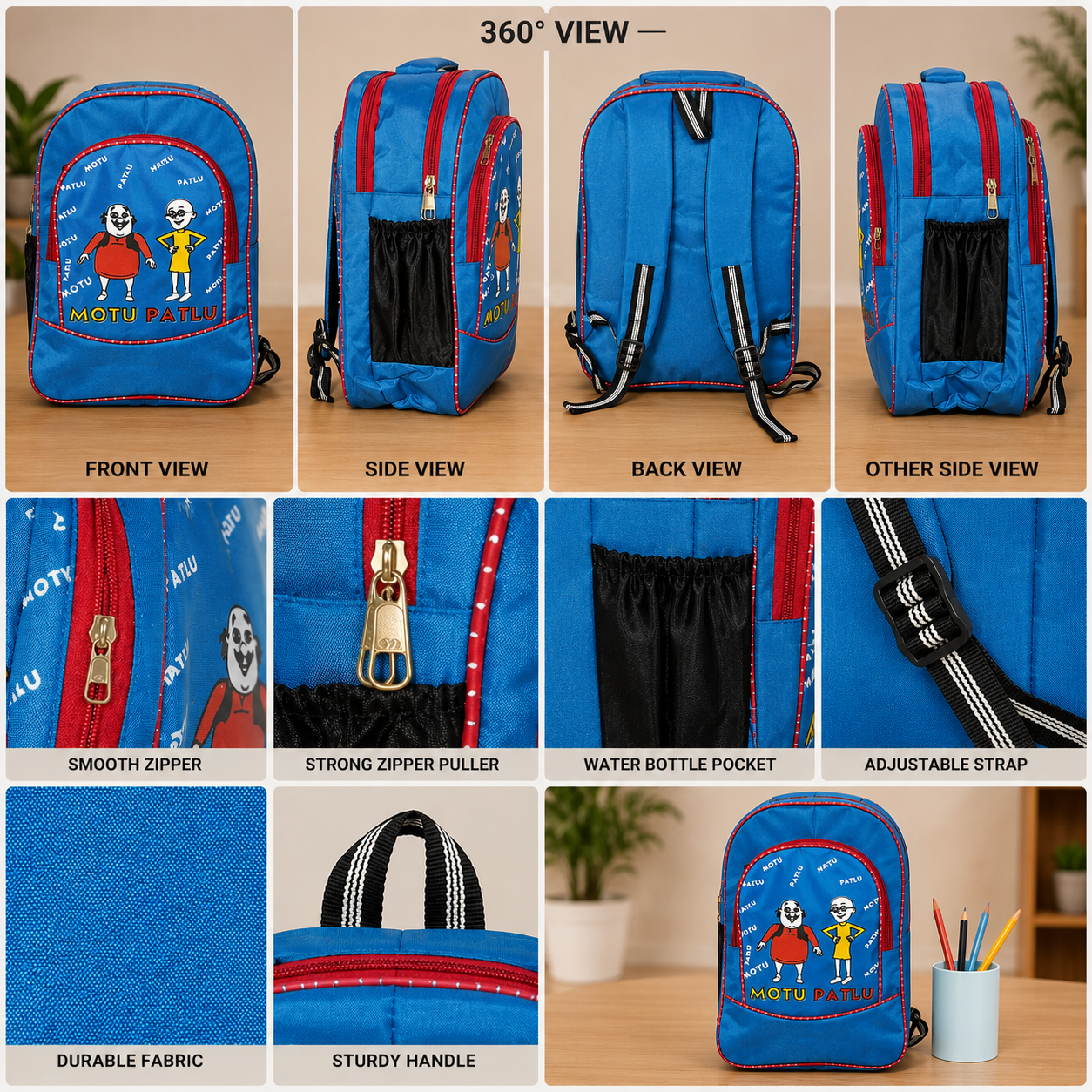 Kids School Backpack for Boys & Girls | Lightweight 16L School Bag | Spacious Backpack with Side Bottle Pocket