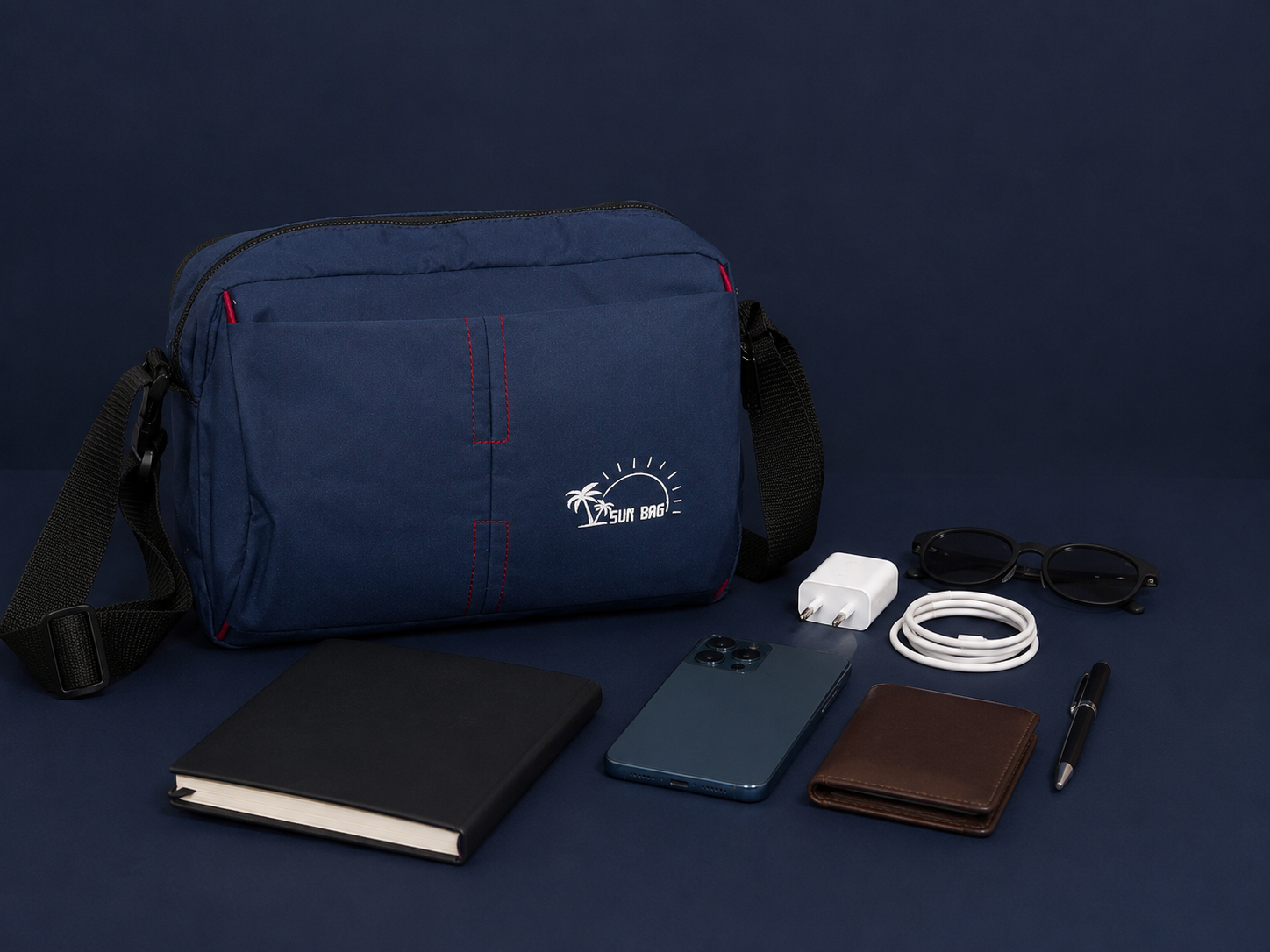 Premium Office Messenger Bag for Men | Lightweight Crossbody Travel Shoulder Bag with Multiple Compartments