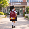 Happy Smile Kids School Backpack | Lightweight Water-Resistant Backpack for Boys & Girls | Spacious School Bag with Side Bottle Pocket & Star Keychain