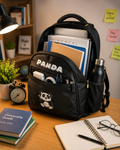 HANVORA Panda Kids School Bag - Open with school supplies