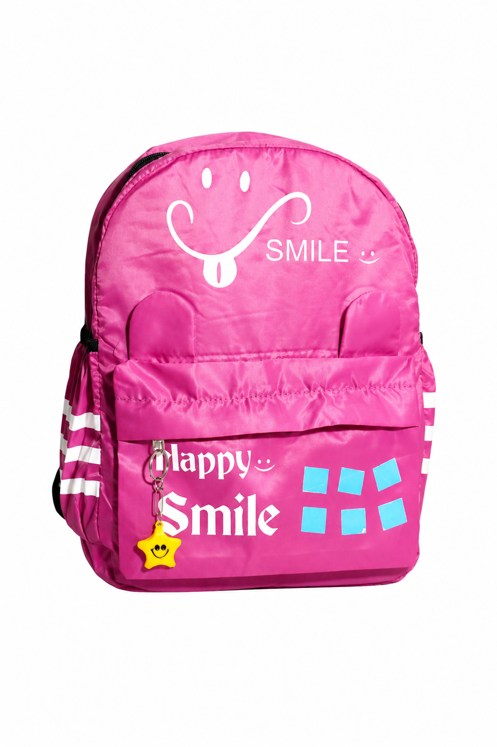 HANVORA Happy Smile Kids School Bag Pink - Features infographic