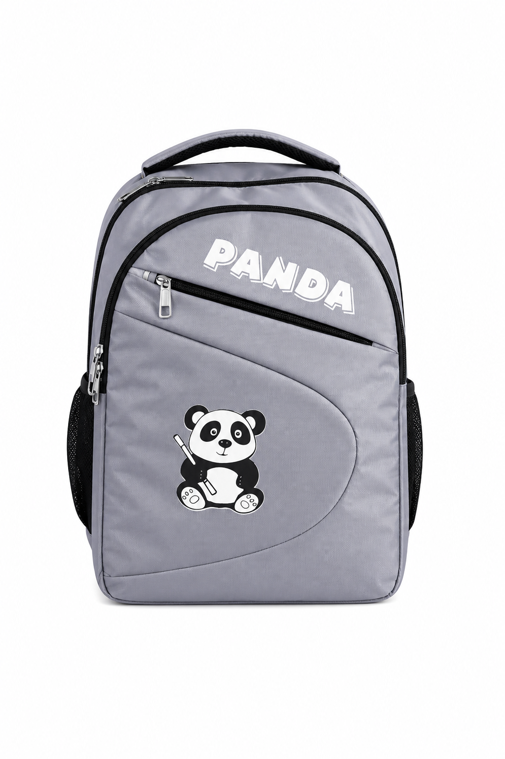 HANVORA Panda Kids School Bag Grey - With school supplies