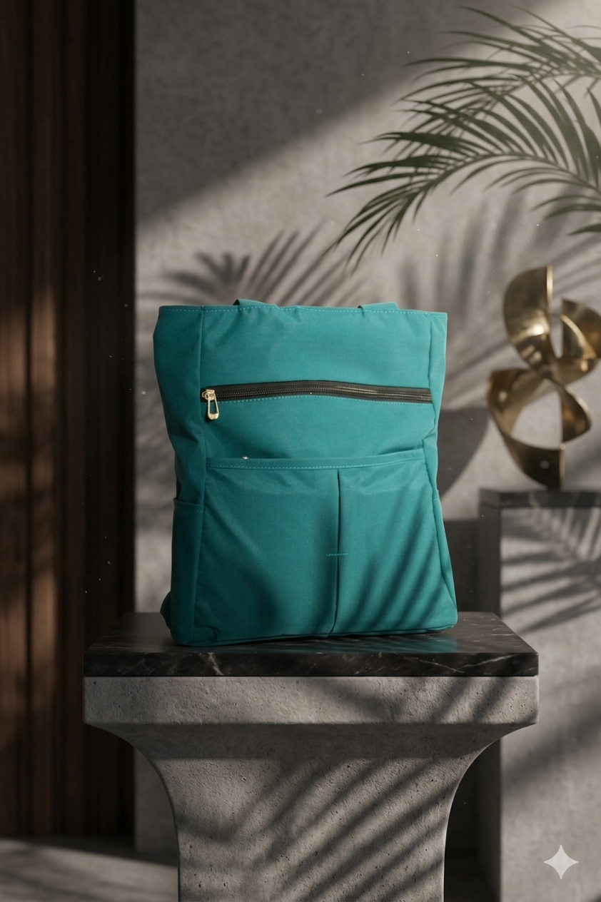 HANVORA Tote Bag Teal - Side view