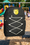 Happy Smile Kids School Backpack | 30L Lightweight Water-Resistant Backpack for Boys & Girls | Spacious School Bag with Bottle Pocket & Padded Shoulder Straps