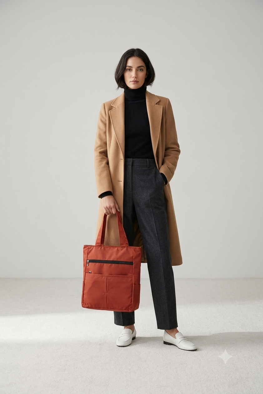 HANVORA Tote Bag Rust - Back view