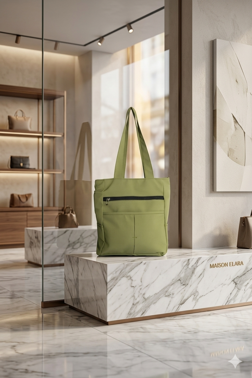 HANVORA Tote Bag Olive Green - Store display