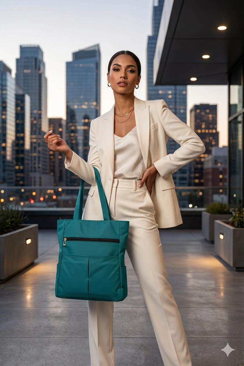 HANVORA Tote Bag Teal - Detail
