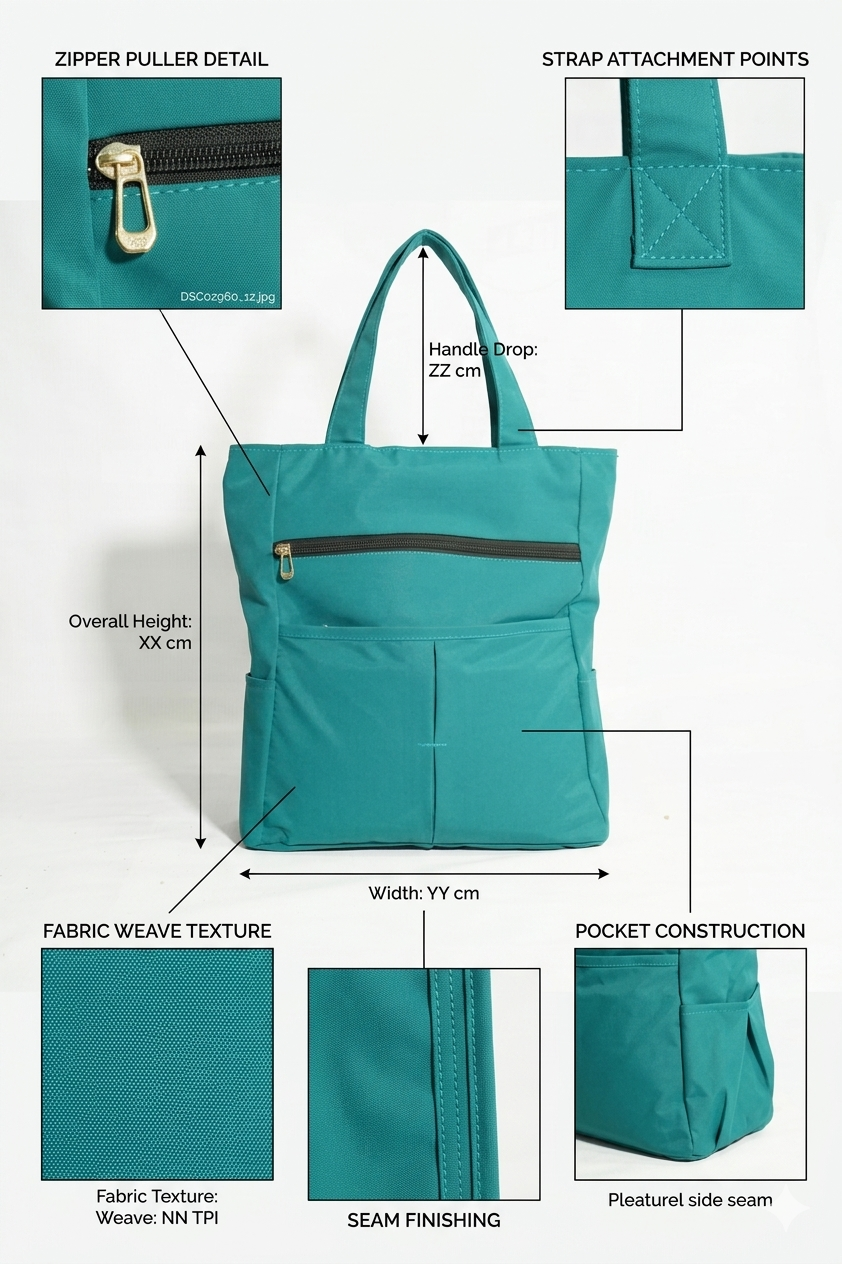 HANVORA Tote Bag Teal - Lifestyle