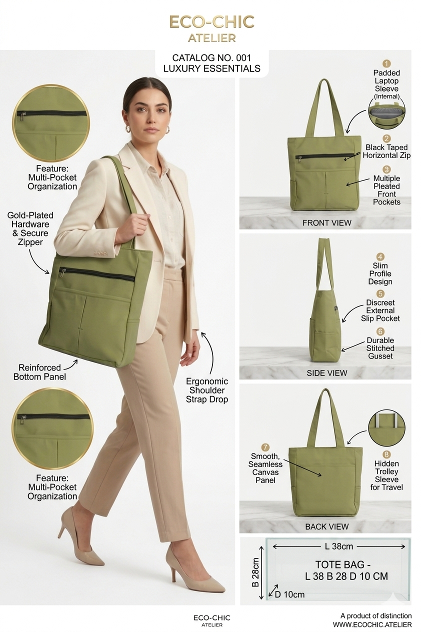 HANVORA Tote Bag Olive Green - Catalog features